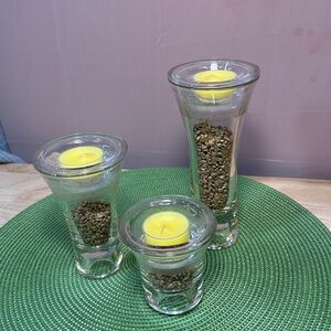 PartyLite Clarity Taper/Tealight Candle Holders